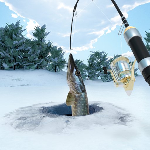 Ice fishing game in Canada Ice fishing game in Canada