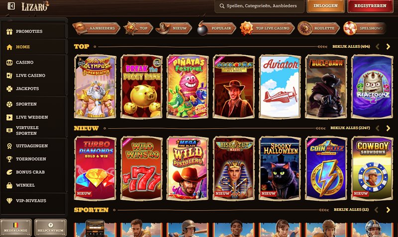 Overview of lizaro casino login