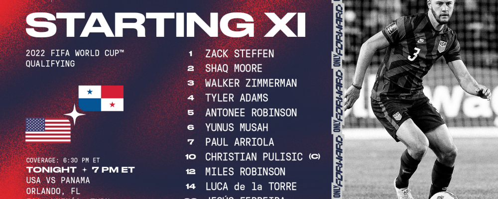 2022 Concacaf World Cup Qualifying: USA Vs. Panama – Starting XI, Lineup Notes, TV Channels & Start Time – U.S. Soccer