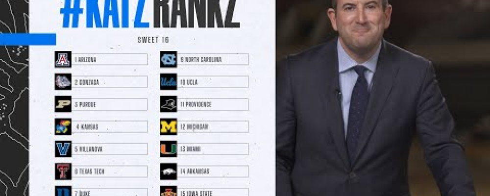 Re-ranking the mens Sweet 16 teams, by Andy Katz – March Madness